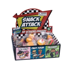 Snack Attack 3D Scented Eraser Display - 36 per display