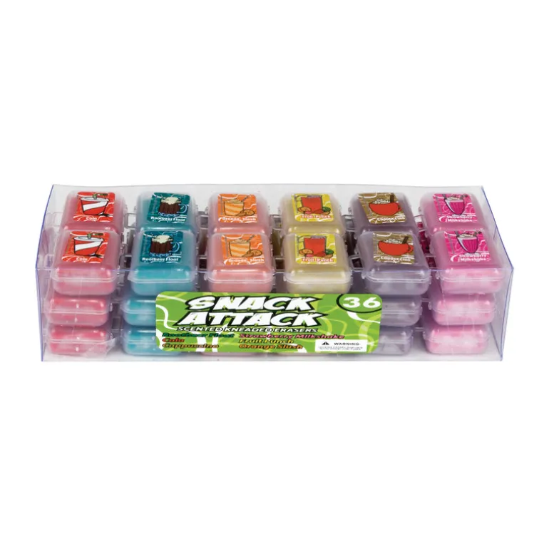 Snack Attack Scented Kneaded Erasers - 36 per display
