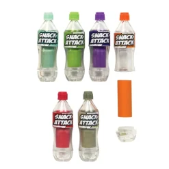 Snack Attack Soda Bottle Scented Erasers - 24 per bag
