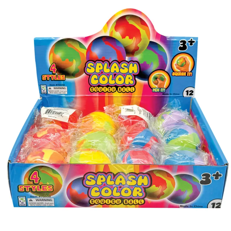 Splash Color Squish Balls - 12 per Display