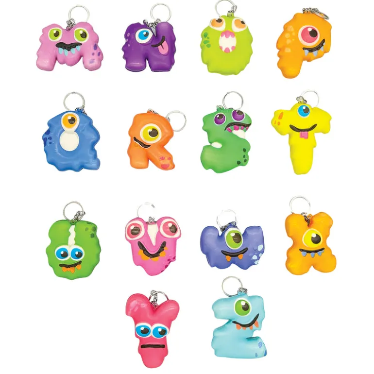 Squishy Alpha Monster Keychain - 26 per bag