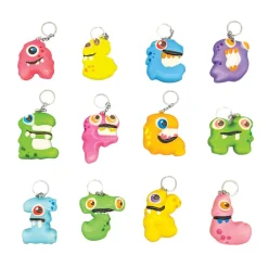 Squishy Alpha Monster Keychain - 26 per bag