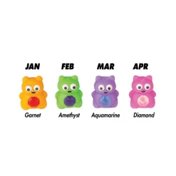 Squishy Birthstone Bear Eraser Friends - 36 per display