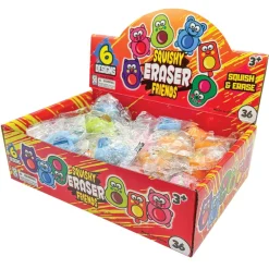 Squishy Eraser Friends - 36 per display