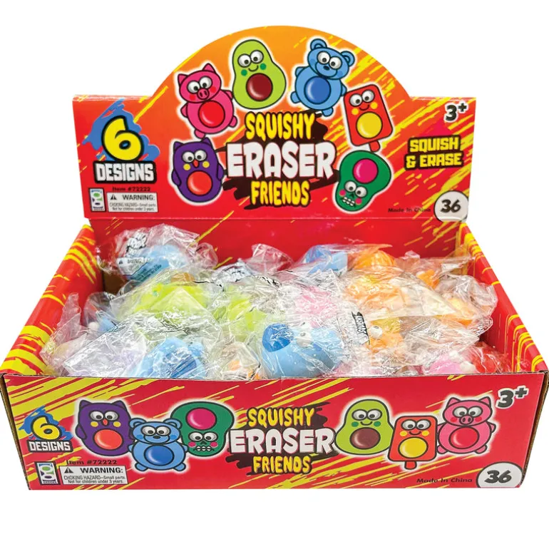 Squishy Eraser Friends - 36 per display
