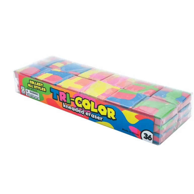 Tri-Color Kneaded Eraser - 36 per display