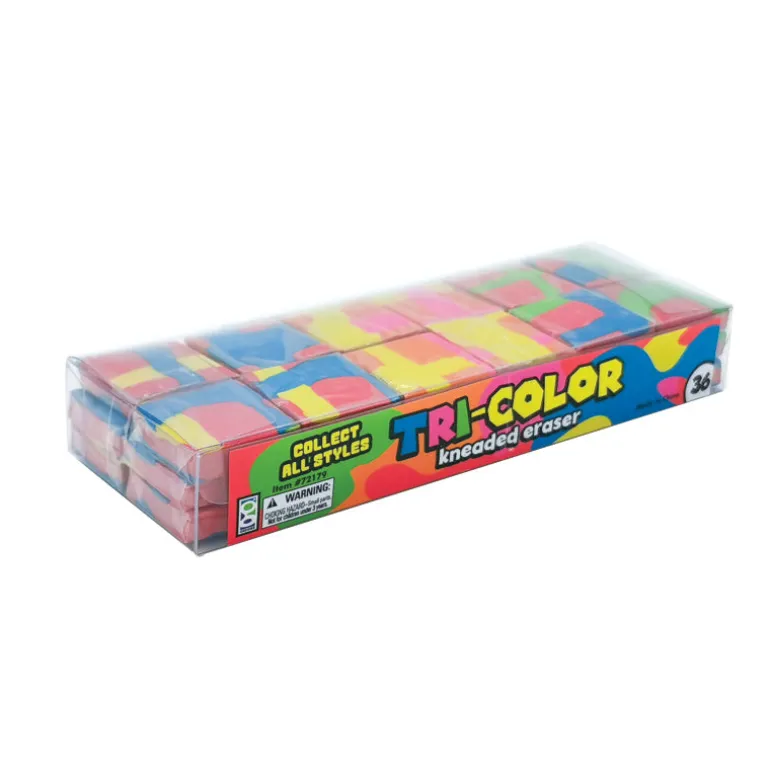 Tri-Color Kneaded Eraser - 36 per display