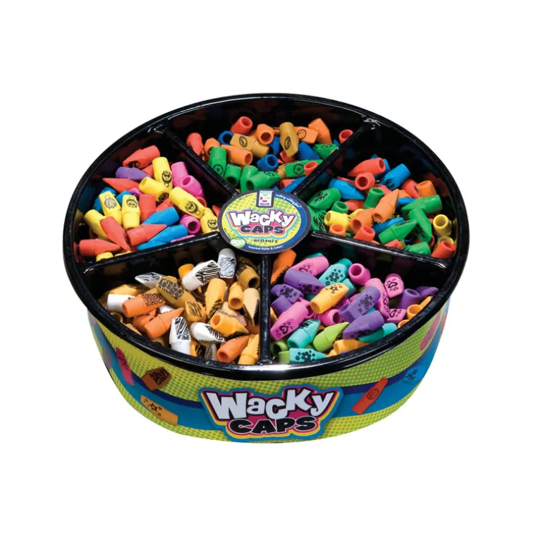 Wacky Cap Eraser Display - 900 per display